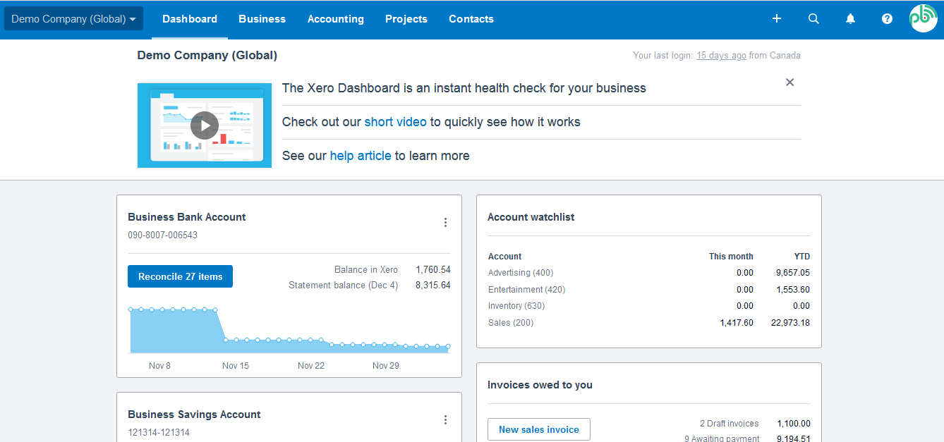 compare xero accounting software