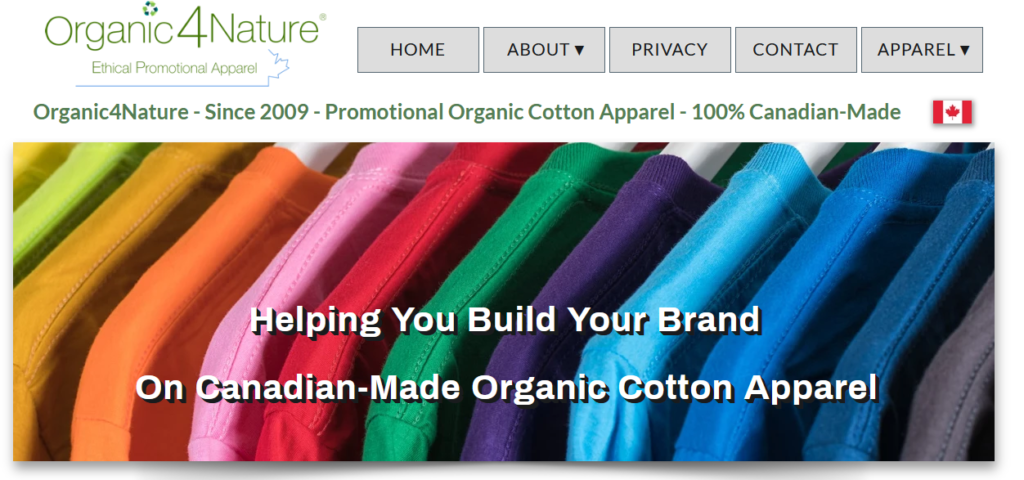 eco-friendly custom shirts canada.