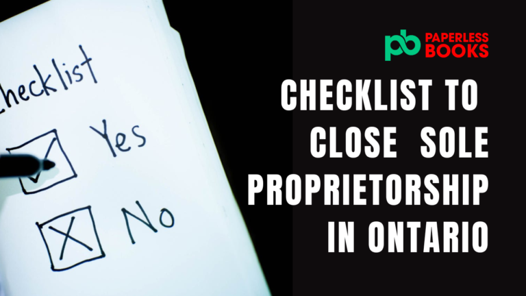 checklist to close sole proprietorship in ontario