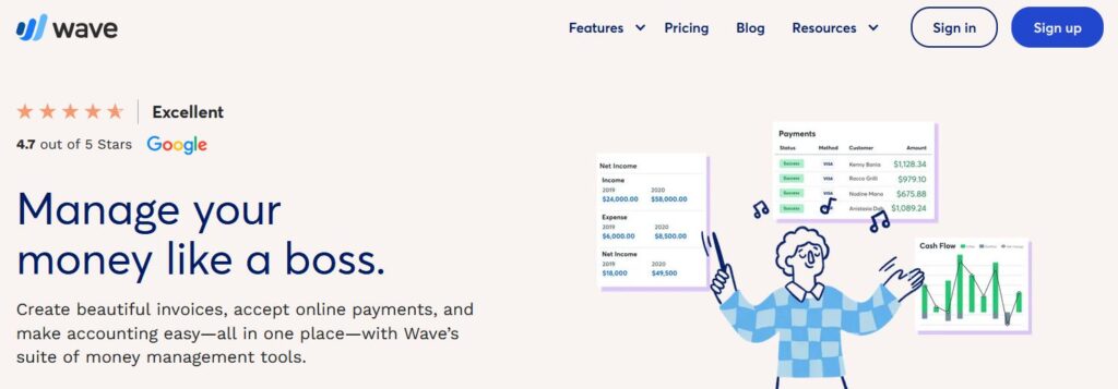 alternative to e-transfer, wave accounting