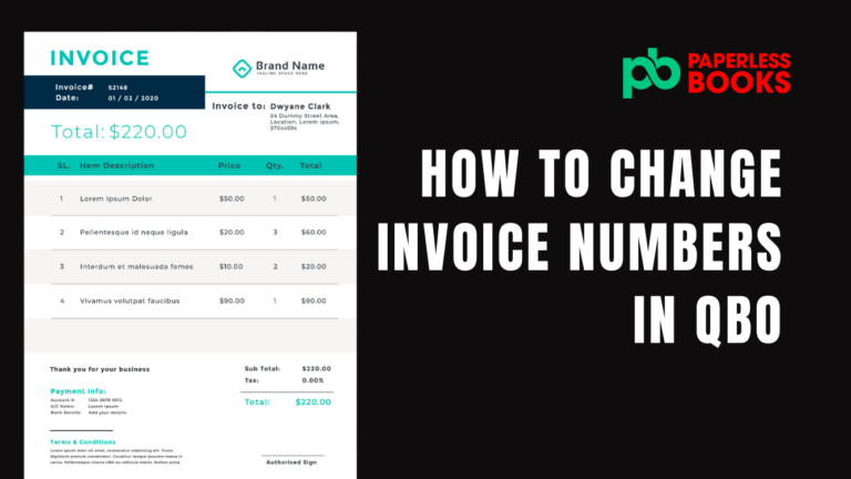 how to change invoice number in quickbooks online