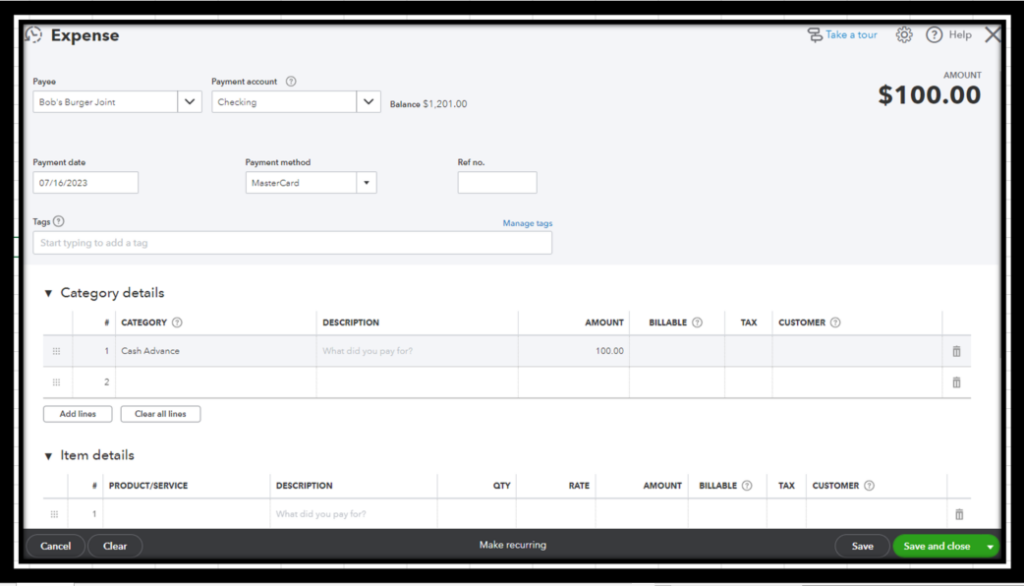 how to enter bills already paid in Quickbooks Online